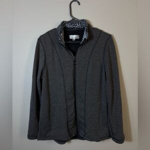 Cuddl Duds Gray Full Zip Fleece Lined Jacket Long Sleeve Women's Size M